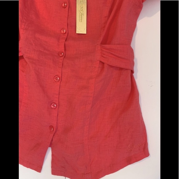 Guess Linen button down top - Picture 4 of 4